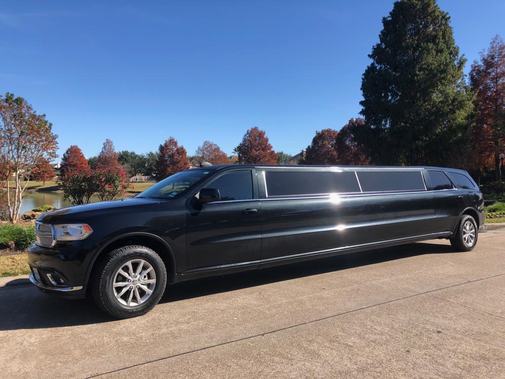16 Passenger Dodge Durango Limo, a 16 passenger vehicle, part of the Destiny Limousine Service, Houston TX fleet