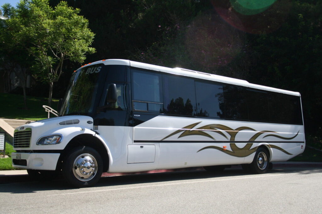 32 Passenger Limo Bus, a 32 passenger vehicle, part of the Destiny Limousine Service, Houston TX fleet