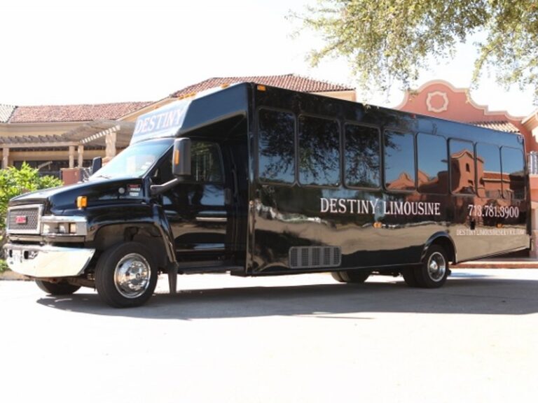 30 Passenger Black Limo Bus