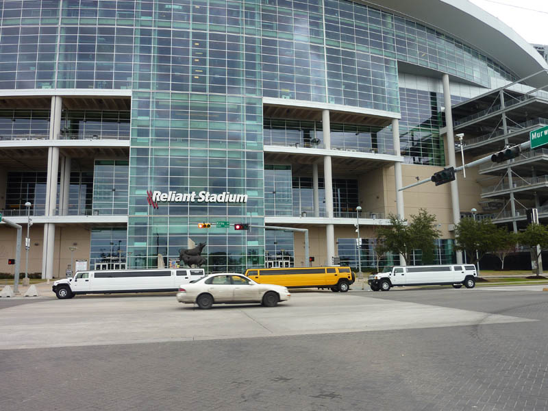 Yellow & White Hummer Limousine, part of the Destiny Limousine Service, Houston TX fleet