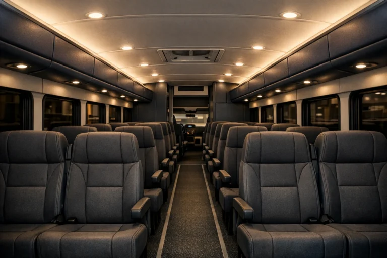 White Ford E450 Minibus - passenger interior