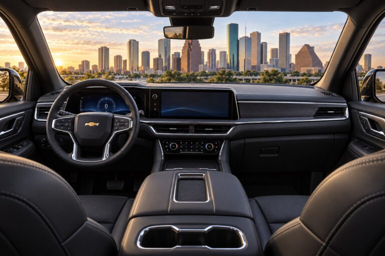 Black Suburban - dashboard (illustrative image)